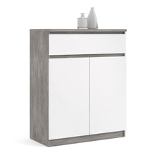 Load image into Gallery viewer, Naia Concrete/White High Gloss 1 Drawer 2 Doors Sideboard