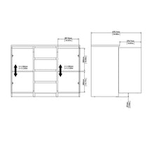 Load image into Gallery viewer, Naia Oak Structure 4 Drawers 2 Doors Sideboard