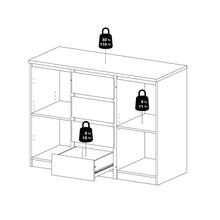Load image into Gallery viewer, Naia Oak Structure 4 Drawers 2 Doors Sideboard