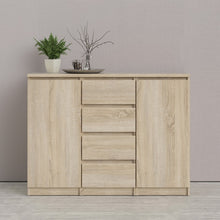 Load image into Gallery viewer, Naia Oak Structure 4 Drawers 2 Doors Sideboard