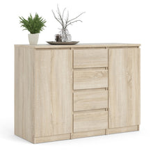 Load image into Gallery viewer, Naia Oak Structure 4 Drawers 2 Doors Sideboard