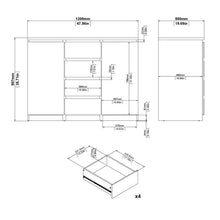 Load image into Gallery viewer, Naia Jackson Hickory Oak 4 Drawers 2 Doors Sideboard