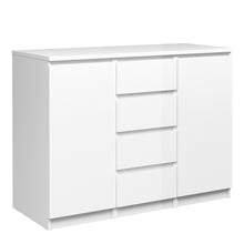 Load image into Gallery viewer, Naia White High Gloss 4 Drawers 2 Doors Sideboard