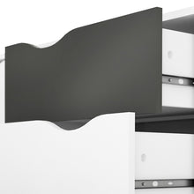 Load image into Gallery viewer, Oslo White and Matt Black Large 3 Drawers 2 Doors Sideboard
