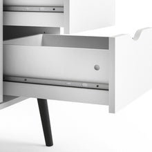 Load image into Gallery viewer, Oslo White and Matt Black Large 3 Drawers 2 Doors Sideboard