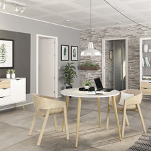 Load image into Gallery viewer, Oslo White and Oak Small Dining Table