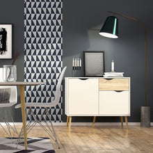Load image into Gallery viewer, Oslo White and Oak Small 1 Drawer 2 Doors Sideboard