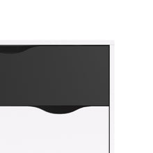 Load image into Gallery viewer, Oslo White and Matt Black Small 1 Drawer 2 Doors Sideboard