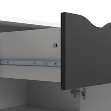 Load image into Gallery viewer, Oslo White and Matt Black Small 1 Drawer 2 Doors Sideboard