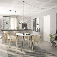 Load image into Gallery viewer, Oslo White and Black Matt Large Dining Table