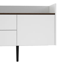 Load image into Gallery viewer, Unit White and Walnut and  2 Drawers 3 Doors Sideboard