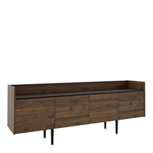 Load image into Gallery viewer, Unit Walnut and Black 2 Drawers 3 Doors Sideboard