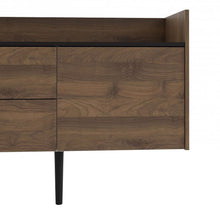 Load image into Gallery viewer, Unit Walnut and Black 2 Drawers 3 Doors Sideboard