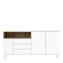 Load image into Gallery viewer, Roomers White/Oak 3 Drawers 3 Doors Sideboard