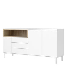 Load image into Gallery viewer, Roomers White/Oak 3 Drawers 3 Doors Sideboard