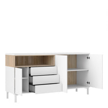 Load image into Gallery viewer, Roomers White/Oak 3 Drawers 3 Doors Sideboard