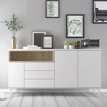 Load image into Gallery viewer, Roomers White/Oak 3 Drawers 3 Doors Sideboard