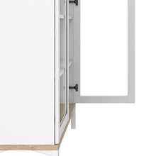 Load image into Gallery viewer, Roomers White/Oak Glazed 2 Doors Display Cabinet