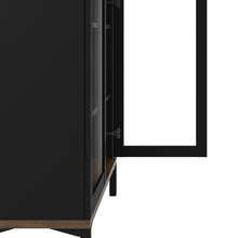 Load image into Gallery viewer, Roomers Black/Walnut Glazed 2 Doors Display Cabinet