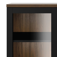 Load image into Gallery viewer, Roomers Black/Walnut Glazed 2 Doors Display Cabinet