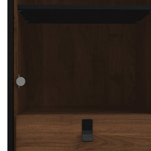 Load image into Gallery viewer, Ry Matt Black/Walnut Display Cabinet 1 Door 1 Glass Door 1 Drawer