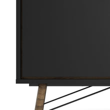 Load image into Gallery viewer, Ry Matt Black/Walnut 1 Door 2 Drawers Sideboard