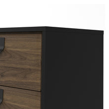 Load image into Gallery viewer, Ry Matt Black/Walnut 1 Door 2 Drawers Sideboard