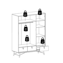 Load image into Gallery viewer, Ry Matt White Display Cabinet 1 Door 1 Glass Door 1 Drawer