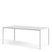 Load image into Gallery viewer, Family Large White Top Dining Table with White Metal Legs