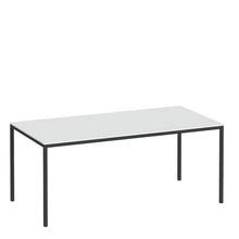 Load image into Gallery viewer, Family Large White Top Dining Table with Black Metal Legs
