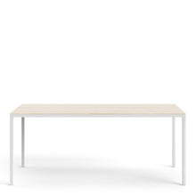 Load image into Gallery viewer, Family Large Oak Top Dining Table with White Metal Legs
