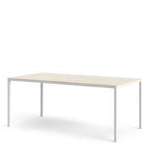 Load image into Gallery viewer, Family Large Oak Top Dining Table with White Metal Legs