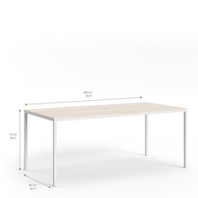 Load image into Gallery viewer, Family Large Oak Top Dining Table with White Metal Legs