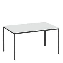 Load image into Gallery viewer, Family Small White Top Dining Table with Black Metal Legs