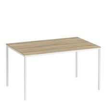 Load image into Gallery viewer, Family Small Oak Top Dining Table with White Metal Legs