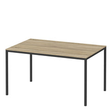 Load image into Gallery viewer, Family Small Oak Top Dining Table with Black Metal Legs