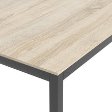 Load image into Gallery viewer, Family Small Oak Top Dining Table with Black Metal Legs