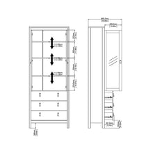 Load image into Gallery viewer, FTG Barcelona White Glazed 2 Doors 3 Drawers Display Cabinet