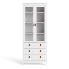 Load image into Gallery viewer, FTG Barcelona White Glazed 2 Doors 3 Drawers Display Cabinet