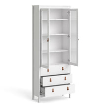 Load image into Gallery viewer, FTG Barcelona White Glazed 2 Doors 3 Drawers Display Cabinet