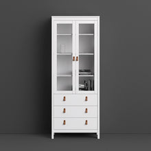 Load image into Gallery viewer, FTG Barcelona White Glazed 2 Doors 3 Drawers Display Cabinet