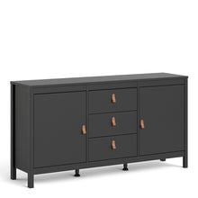 Load image into Gallery viewer, FTG Barcelona Matt Black 2 Doors 3 Drawers Sideboard