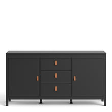 Load image into Gallery viewer, FTG Barcelona Matt Black 2 Doors 3 Drawers Sideboard