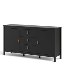 Load image into Gallery viewer, FTG Barcelona Matt Black 2 Doors 3 Drawers Sideboard