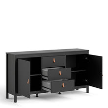 Load image into Gallery viewer, FTG Barcelona Matt Black 2 Doors 3 Drawers Sideboard