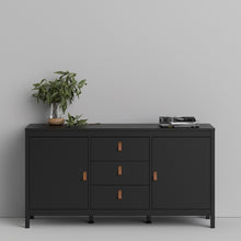 Load image into Gallery viewer, FTG Barcelona Matt Black 2 Doors 3 Drawers Sideboard