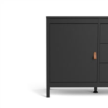 Load image into Gallery viewer, FTG Barcelona Matt Black 2 Doors 3 Drawers Sideboard