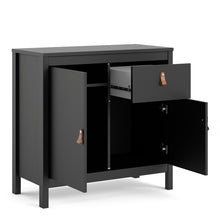 Load image into Gallery viewer, FTG Barcelona Matt Black 2 Doors 1 Drawer Sideboard