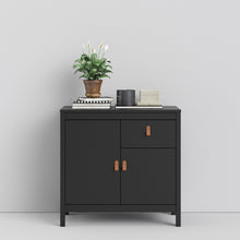Load image into Gallery viewer, FTG Barcelona Matt Black 2 Doors 1 Drawer Sideboard