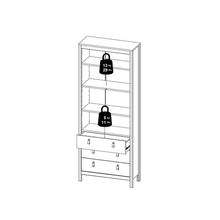 Load image into Gallery viewer, FTG Madrid White Glazed 2 Doors 3 Drawers Display Cabinet